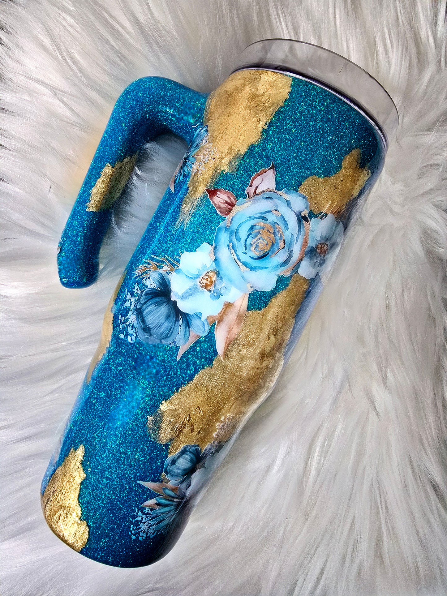 Turquoise petals 30oz