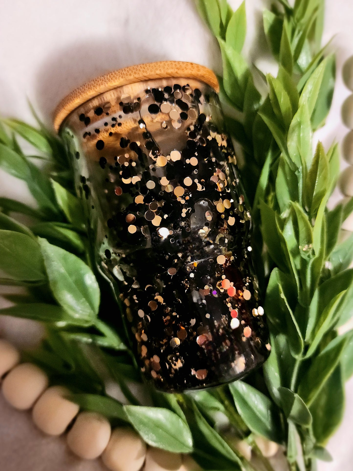 Glitter Glam 3oz snowglobe shot glass