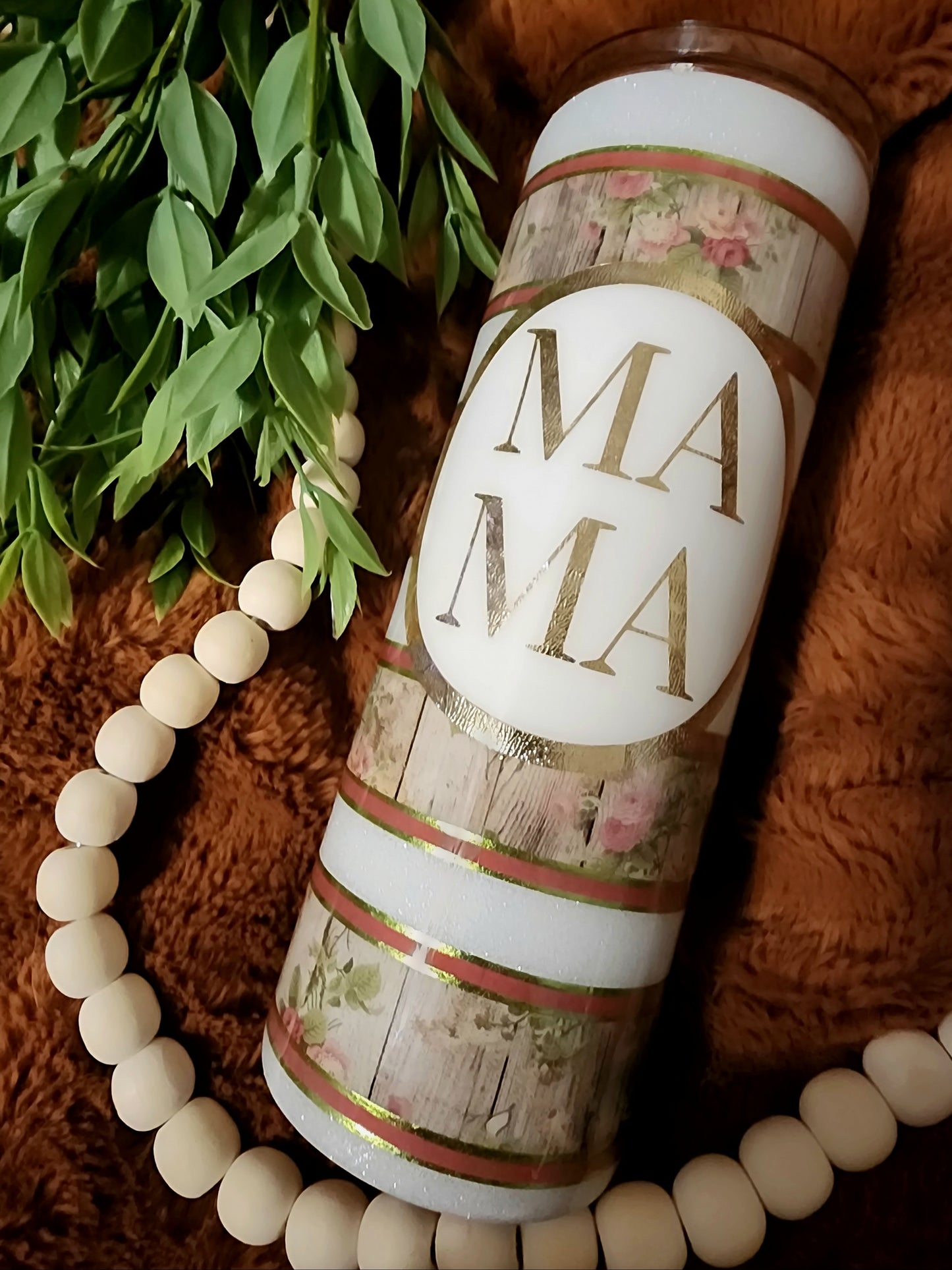 Floral/Glitter MAMA 20oz tumbler