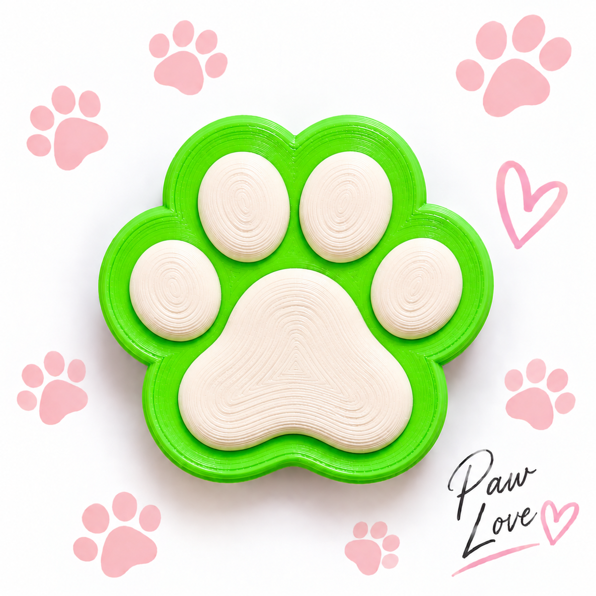 3D Paw Print Magnets