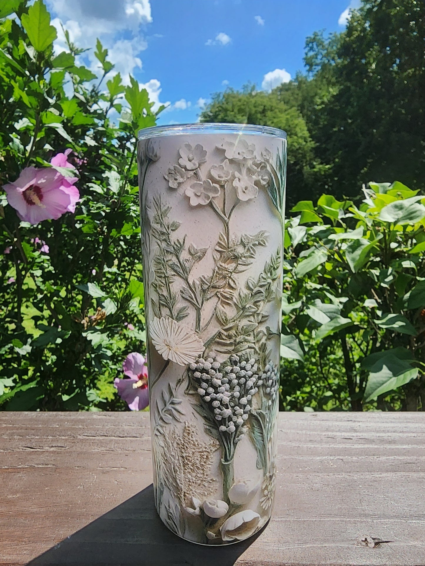 3D Floral 20oz tumbler