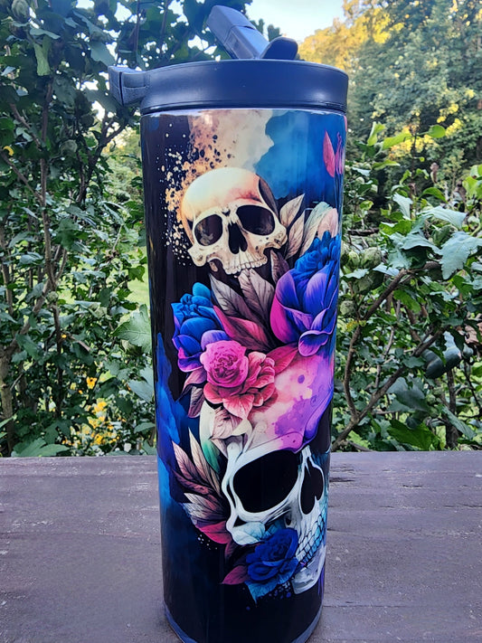 Watercolor Skulls 20oz DUO