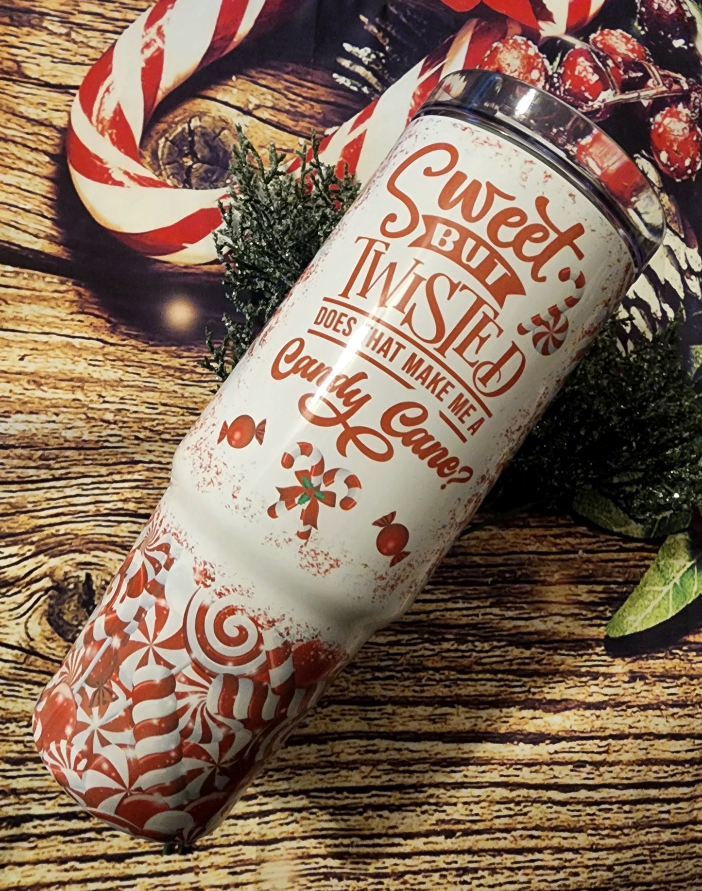 Candy Cane 30oz tumbler