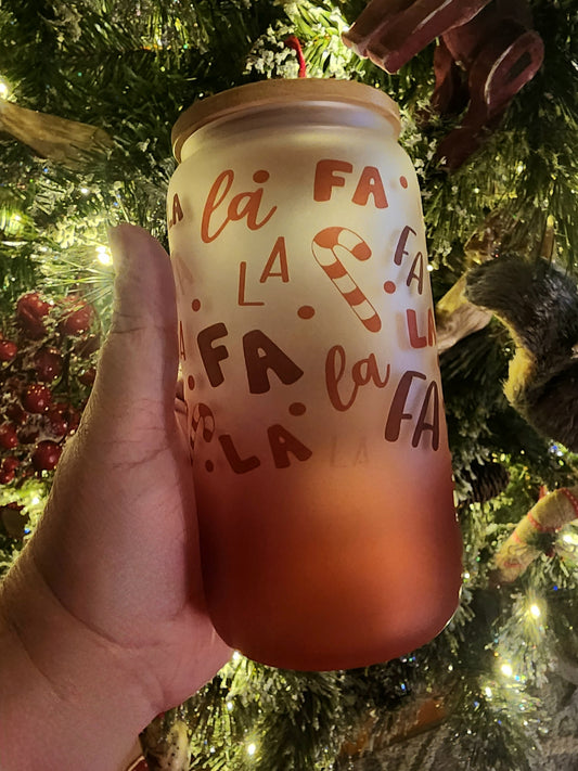 Fa LA LA LA LA  16oz Libbey Glass