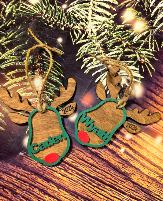 Personalized Reindeer Ornament