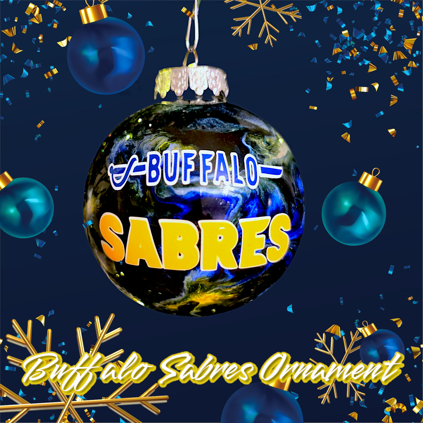 Sabres ornament set