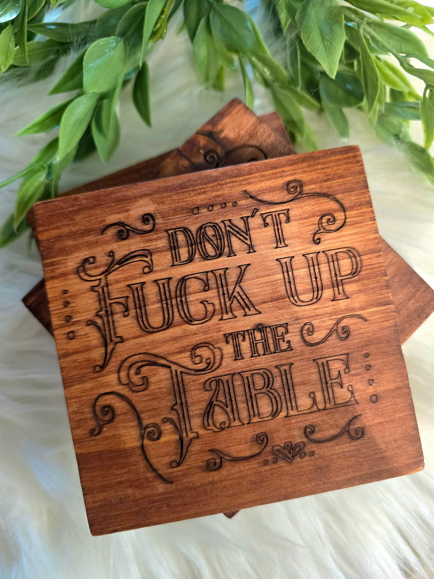 Don't F@#$ up the table coaster set