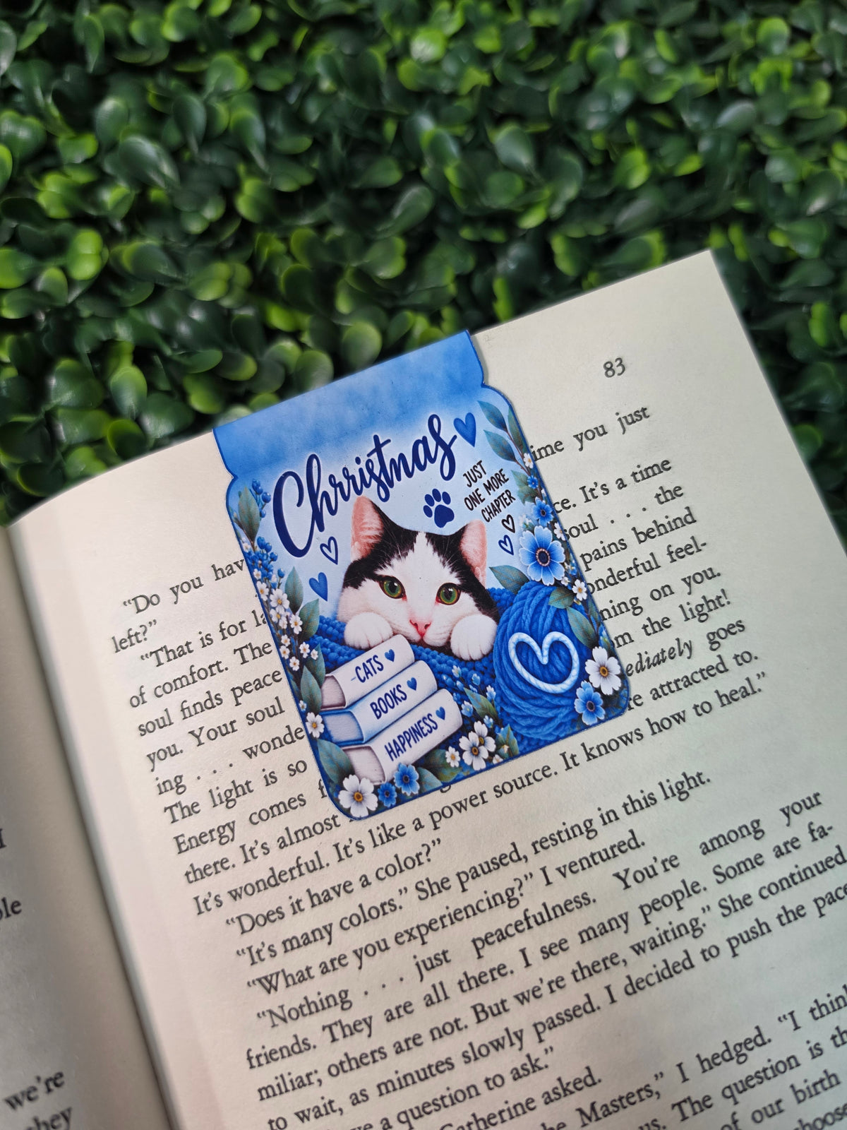 Christmas The Cat Magnetic Bookmarks