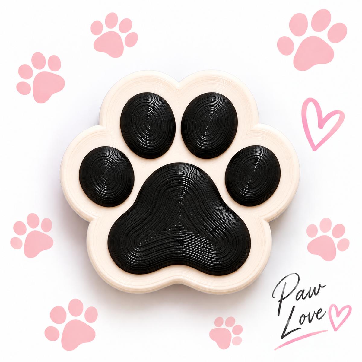 3D Paw Print Magnets