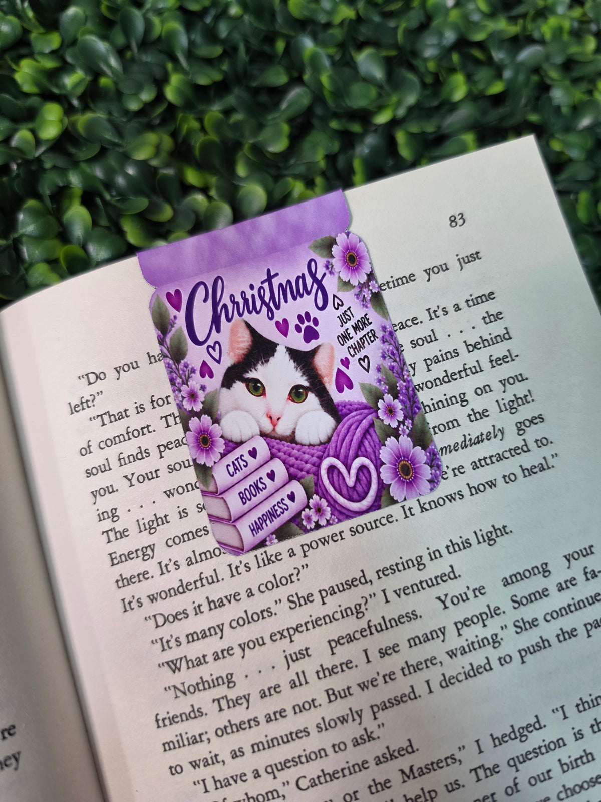 Christmas The Cat Magnetic Bookmarks