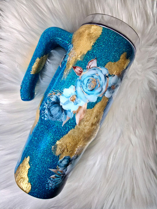 Turquoise petals 30oz