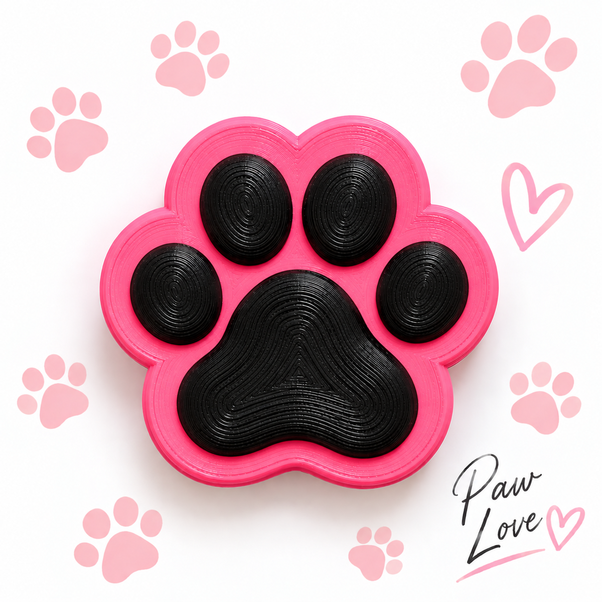 3D Paw Print Magnets