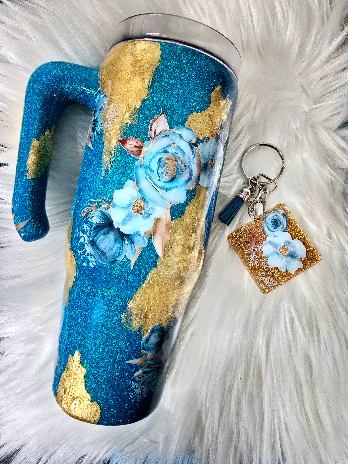 Turquoise petals 30oz