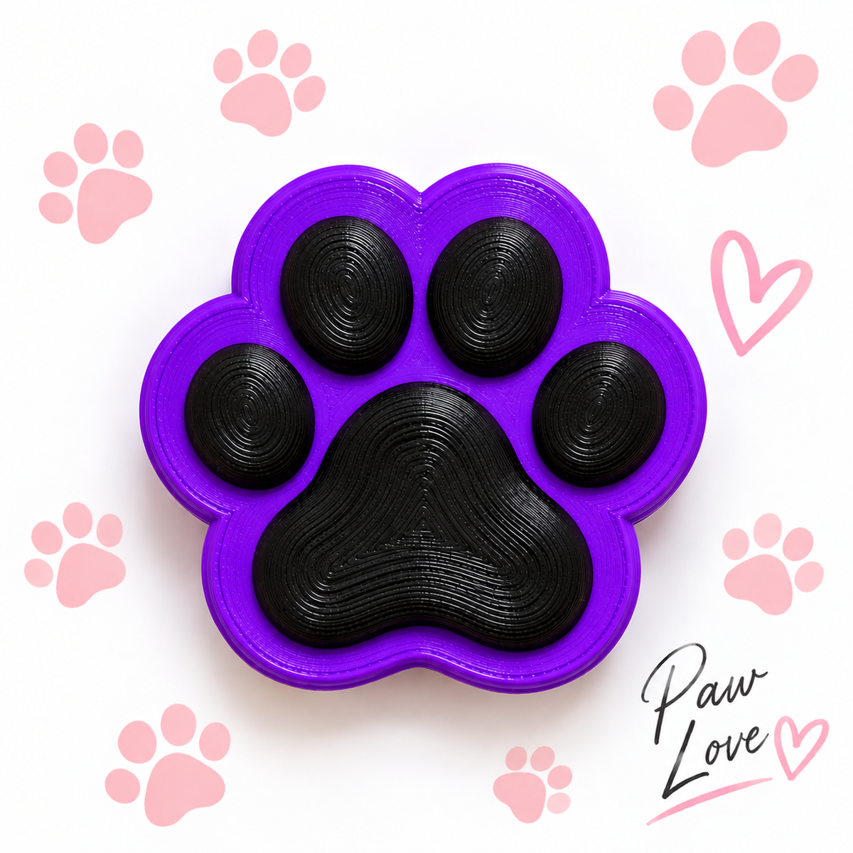 3D Paw Print Magnets