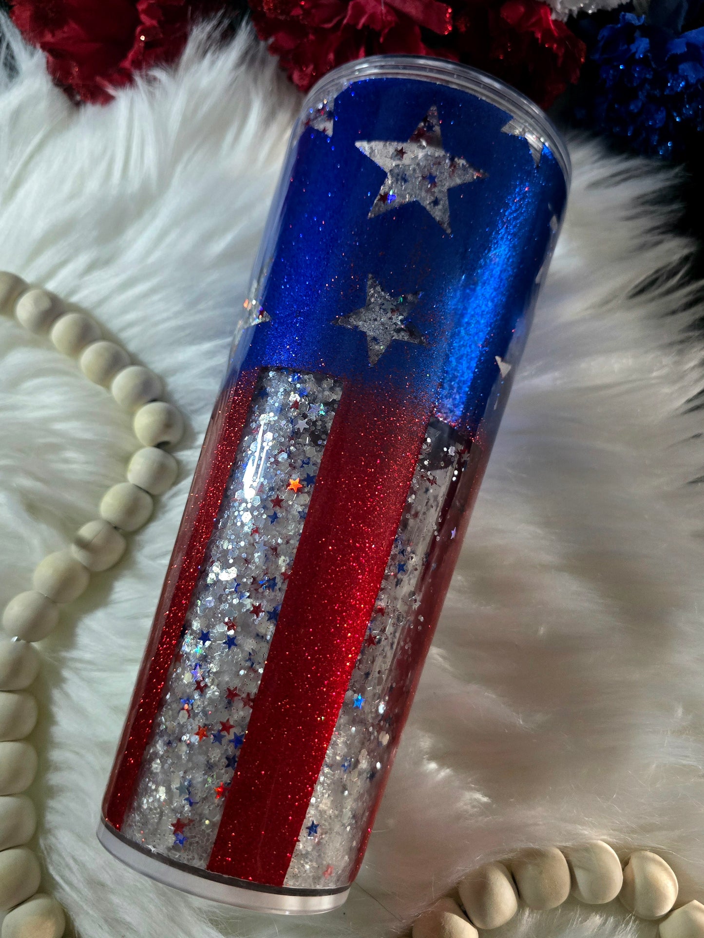 American Flag 24oz snow globe