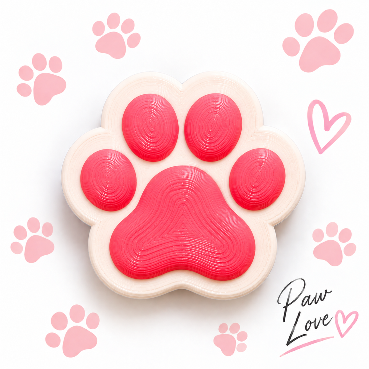 3D Paw Print Magnets