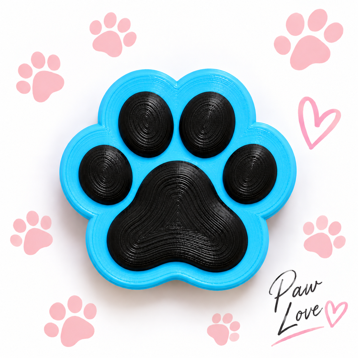 3D Paw Print Magnets