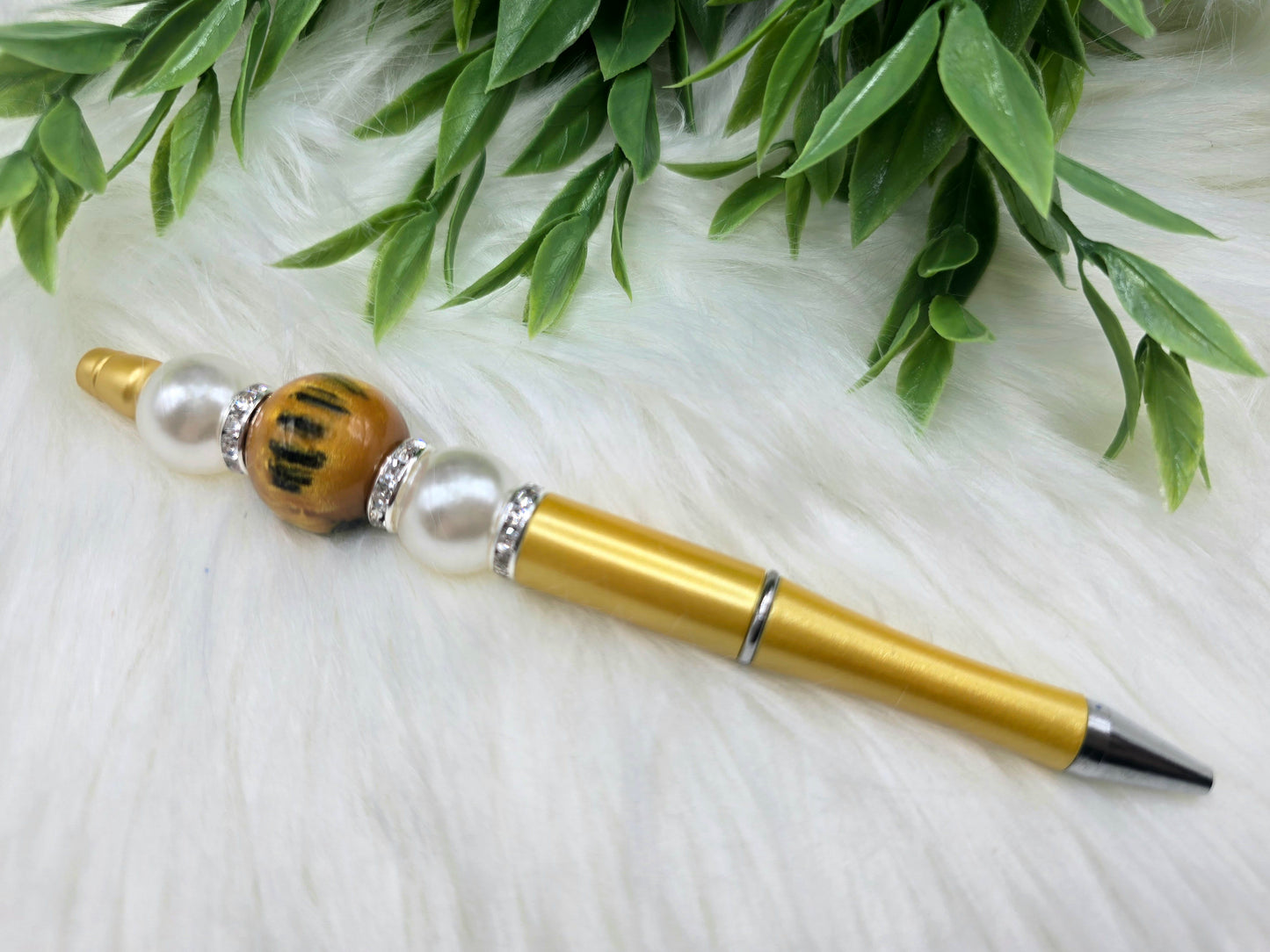 Tiger Eye Beaded Pen