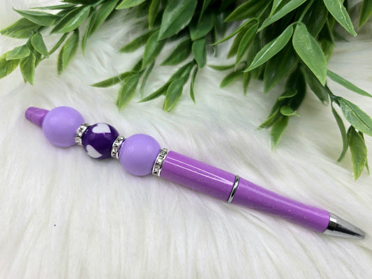 Purple Heart Beaded Pen