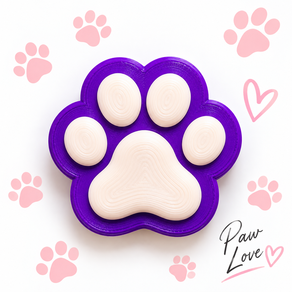 3D Paw Print Magnets
