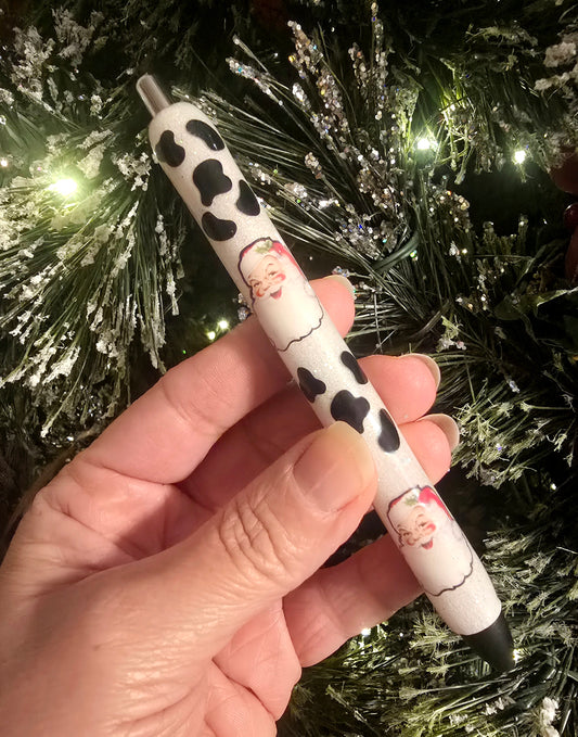 Santa cow print