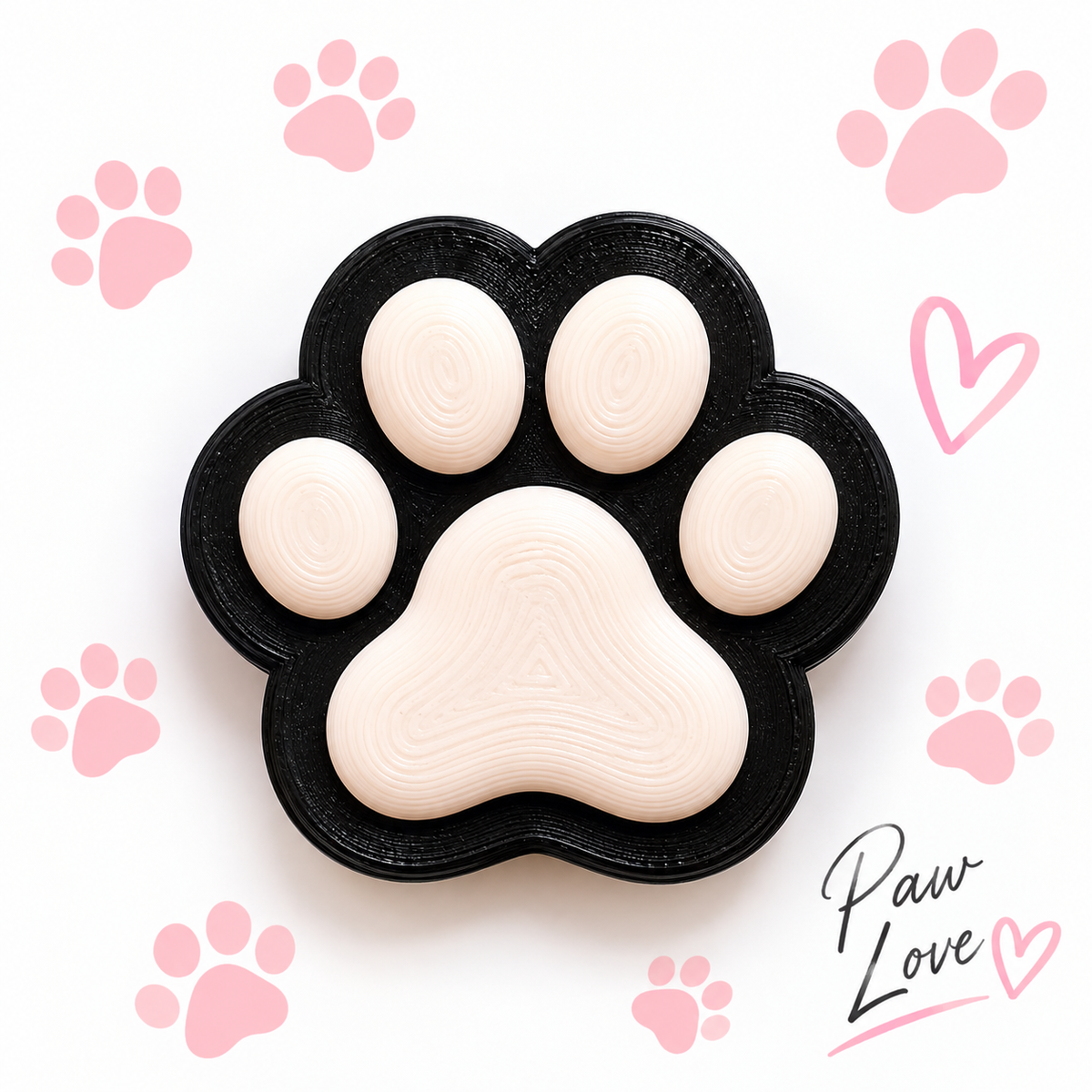 3D Paw Print Magnets